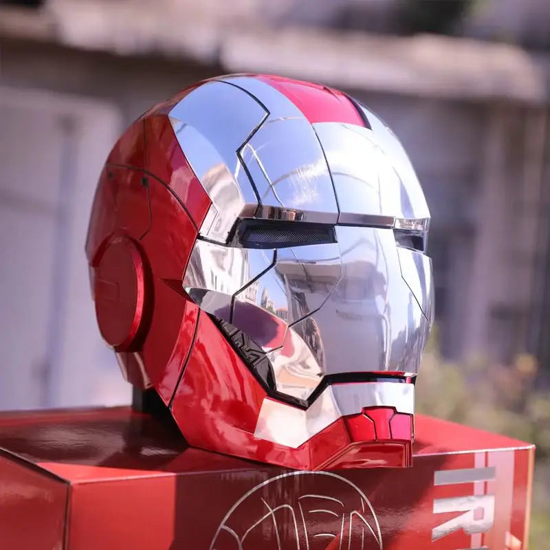 Capacete de Cosplay Marvel AutoKing Iron Man Mk5 com Controle de Voz e Luz Mj comercial