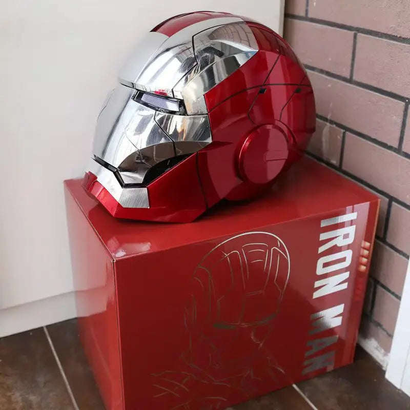 Capacete de Cosplay Marvel AutoKing Iron Man Mk5 com Controle de Voz e Luz Mj comercial