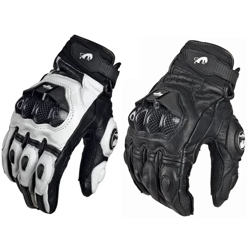 Luvas de Moto Couro Bovino Masculino e Feminino – 4 Estações para Corrida - MJ Comercial