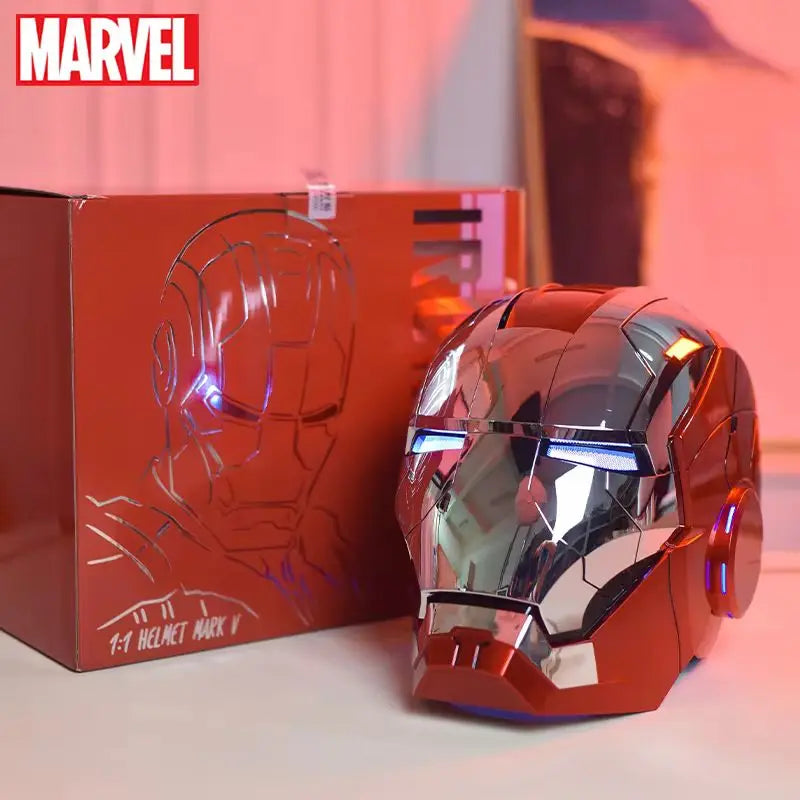 Capacete de Cosplay Marvel AutoKing Iron Man Mk5 com Controle de Voz e Luz Mj comercial